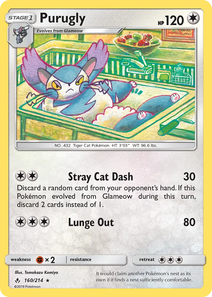 Purugly 160 card from Unbroken Bonds