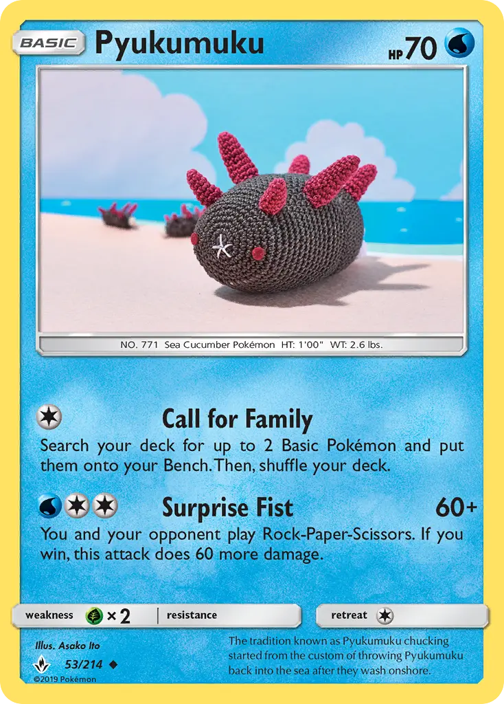 Pyukumuku 53 card from Unbroken Bonds
