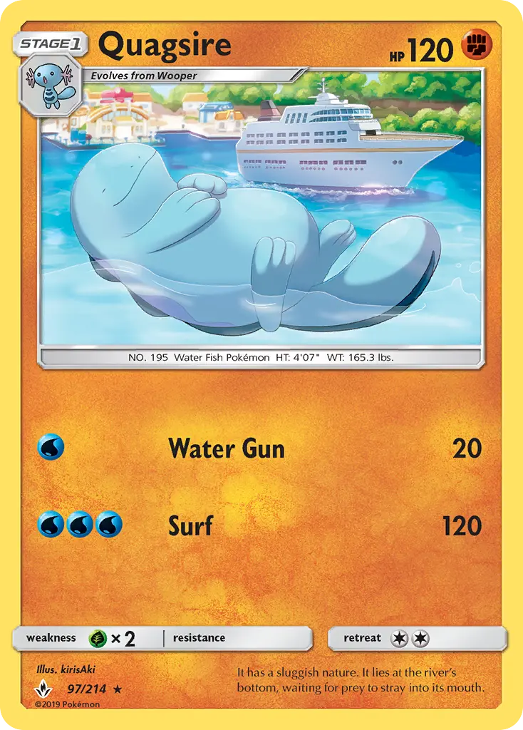Quagsire 97 — Unbroken Bonds 97, Normal finish