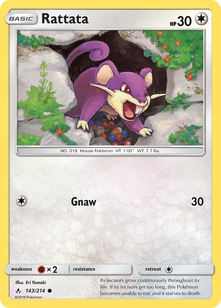 Rattata 143 — Unbroken Bonds 143, Normal finish