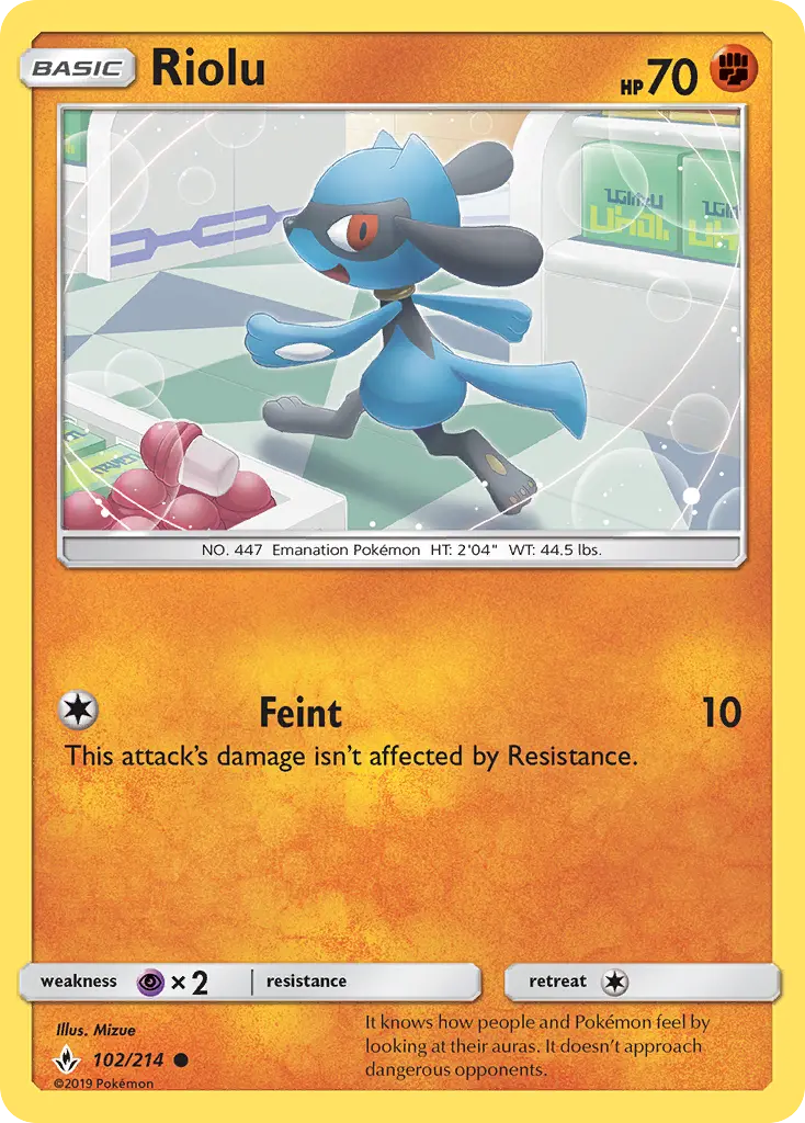 Riolu 102 — Unbroken Bonds 102, Normal finish