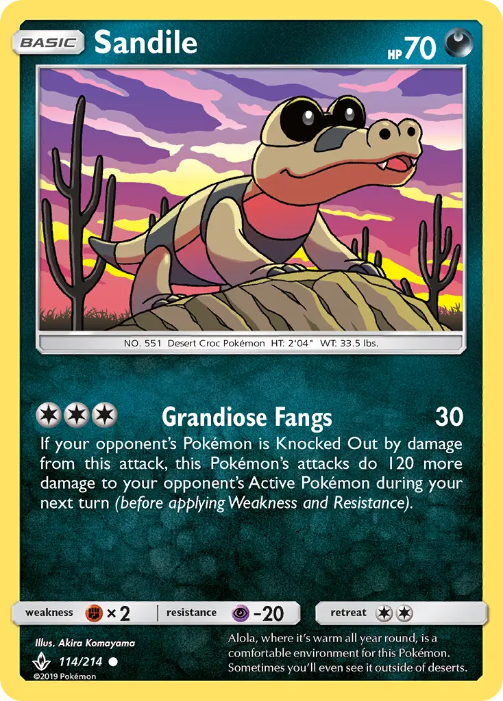 Sandile 114 card from Unbroken Bonds