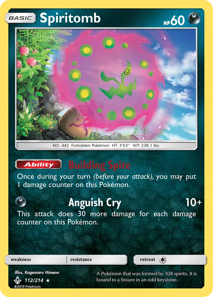 Spiritomb 112 — Unbroken Bonds 112, Holofoil finish