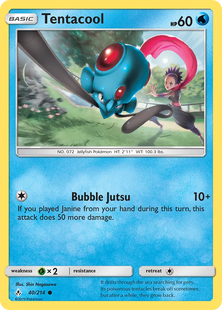 Tentacool 40 — Unbroken Bonds 40, Normal finish