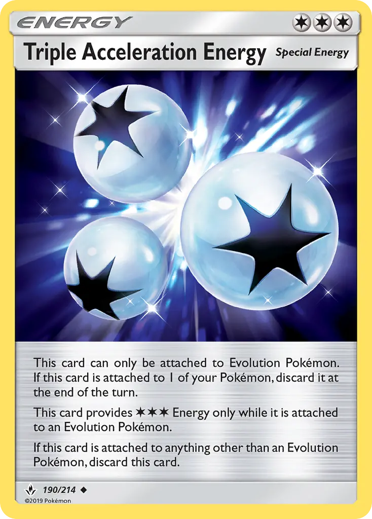 Triple Acceleration Energy 190 card from Unbroken Bonds