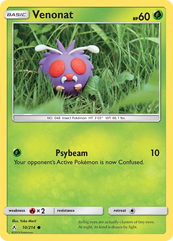 Venonat 10 card from Unbroken Bonds