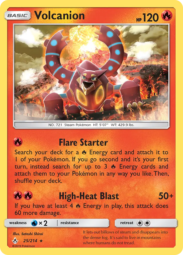 Volcanion 25 card from Unbroken Bonds