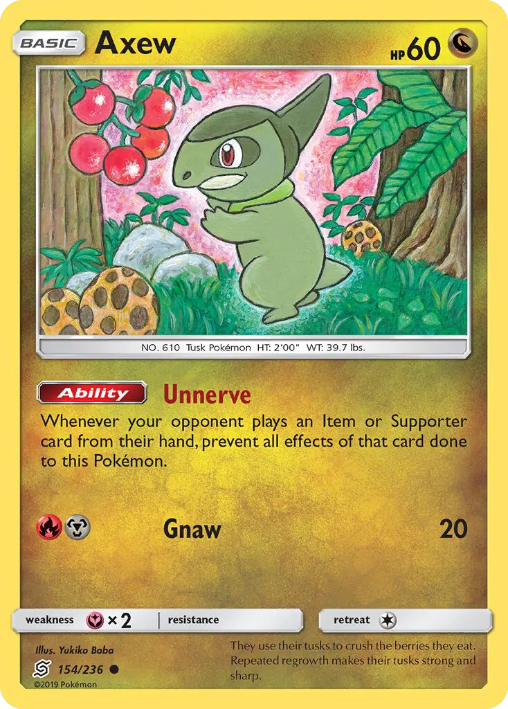 Axew 154 — Unified Minds 154, Normal finish
