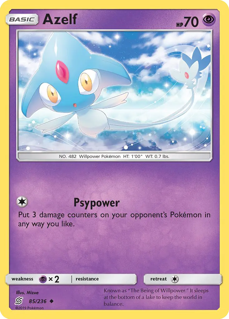 Azelf 85 card from Unified Minds