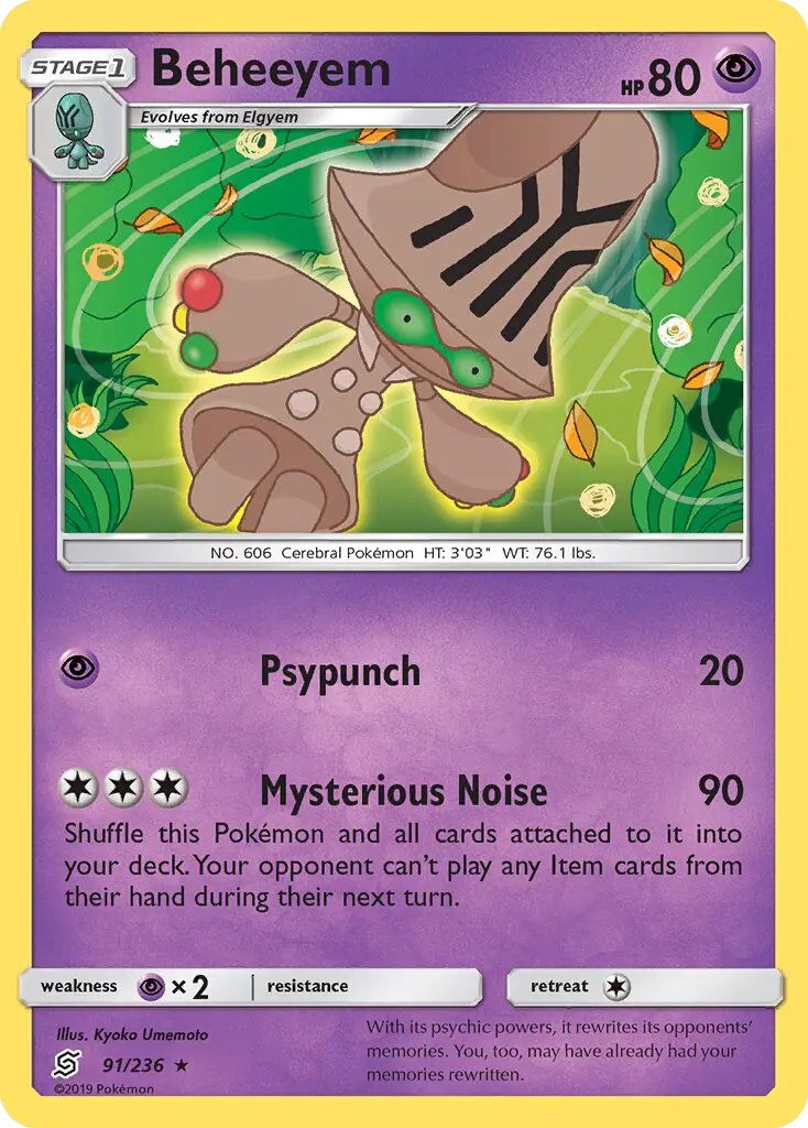 Beheeyem 91 card from Unified Minds