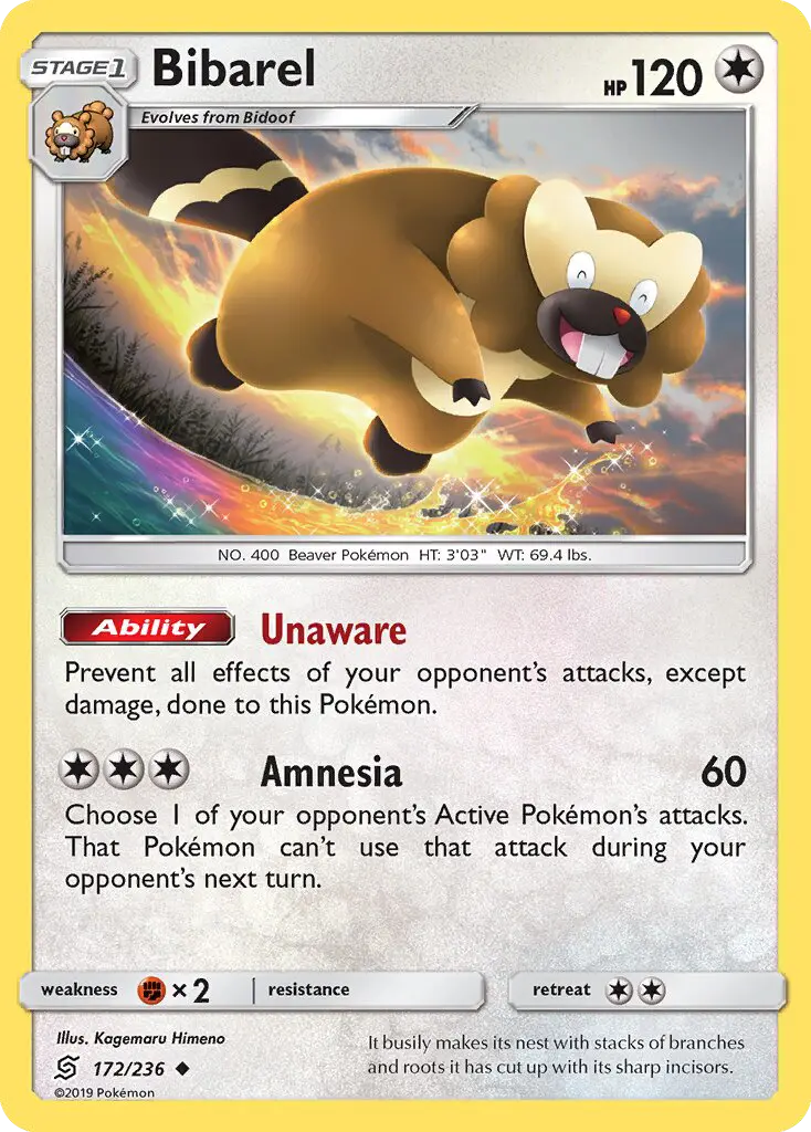 Bibarel 172 card from Unified Minds