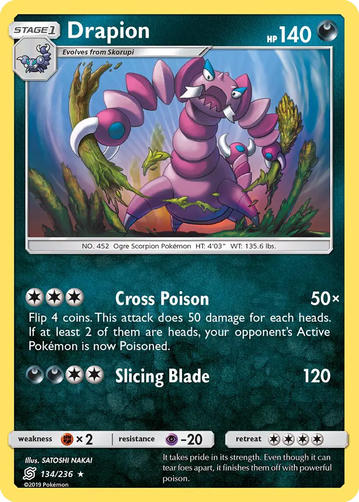 Drapion 134 — Unified Minds 134, Normal finish
