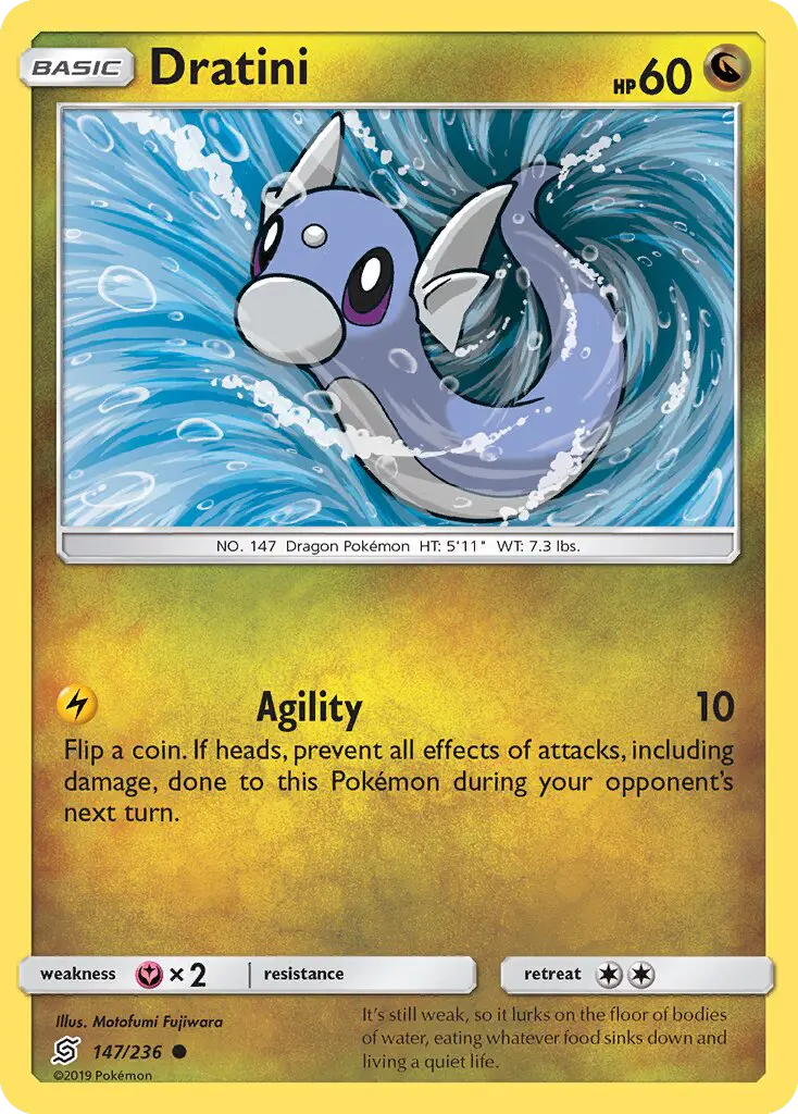 Dratini 147 card from Unified Minds