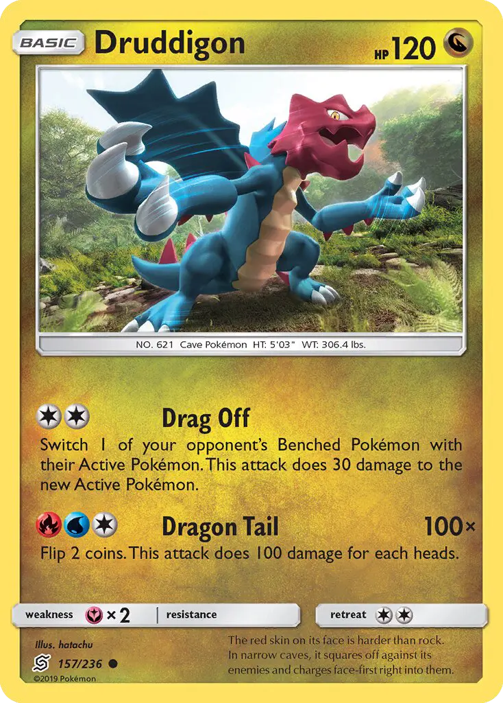 Druddigon 157 card from Unified Minds