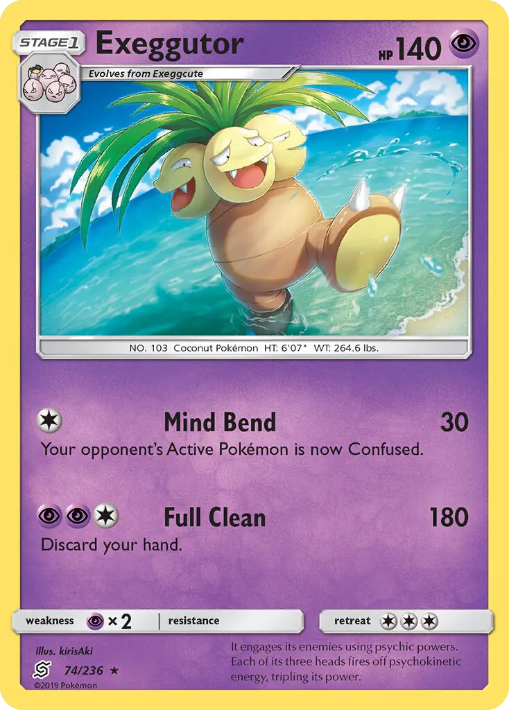 Exeggutor 74 card from Unified Minds