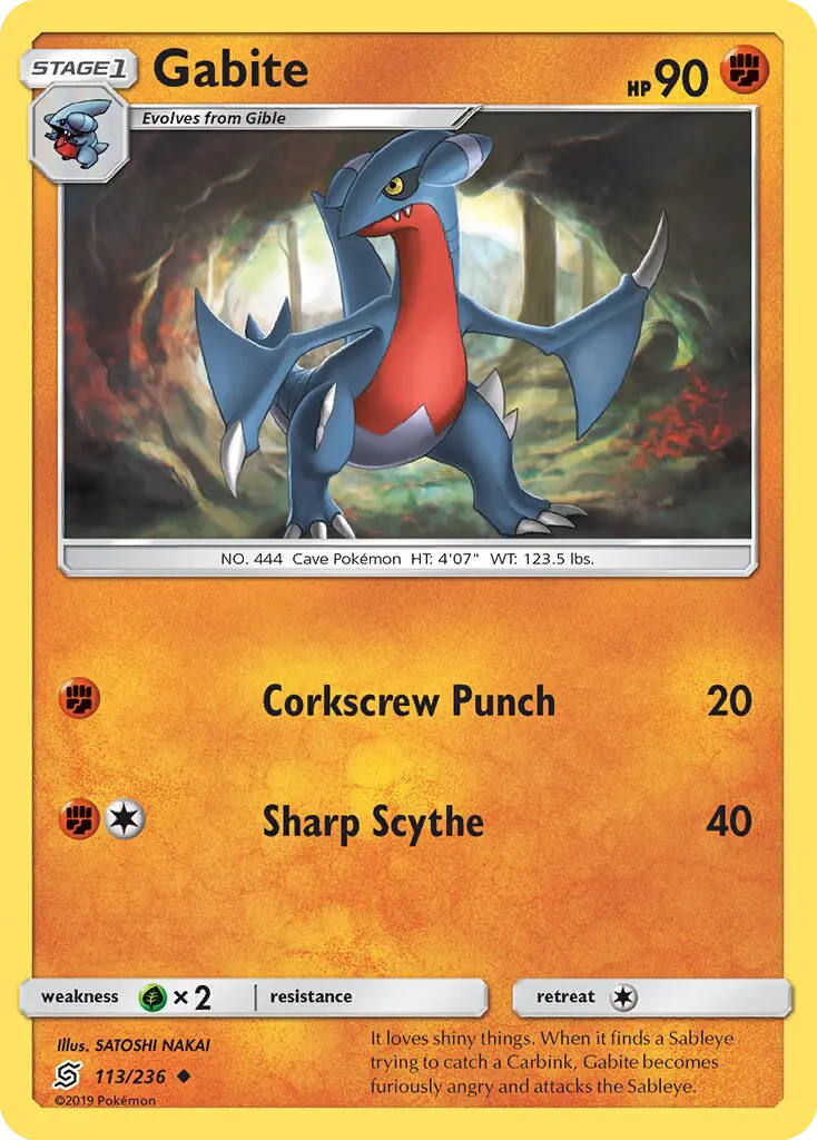Gabite 113 card from Unified Minds