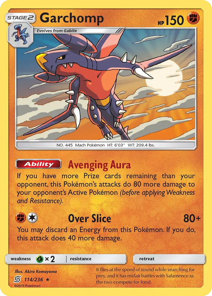 Garchomp 114 — Unified Minds 114, Holofoil finish