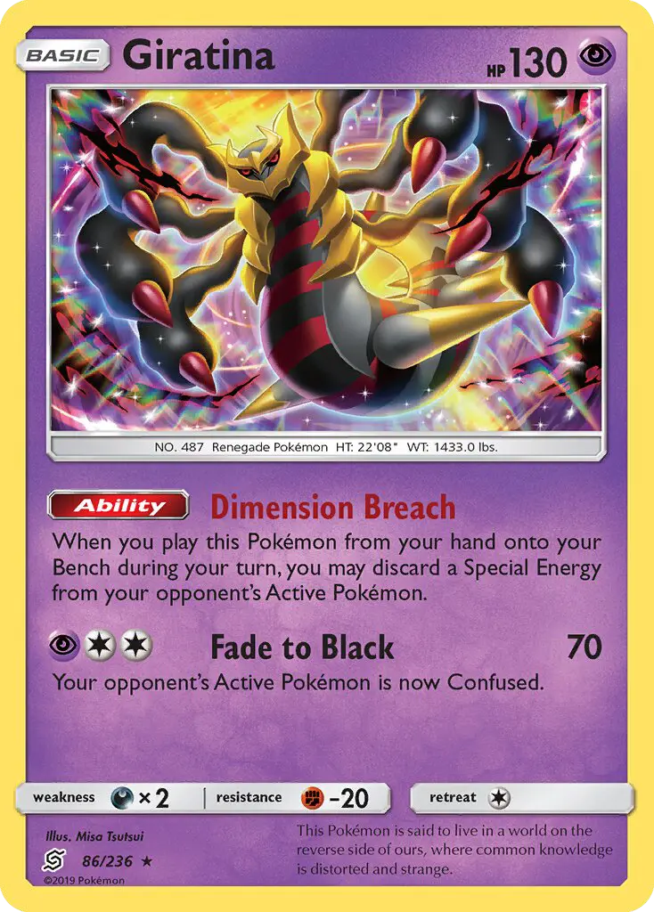 Giratina 86 — Unified Minds 86, Holofoil finish