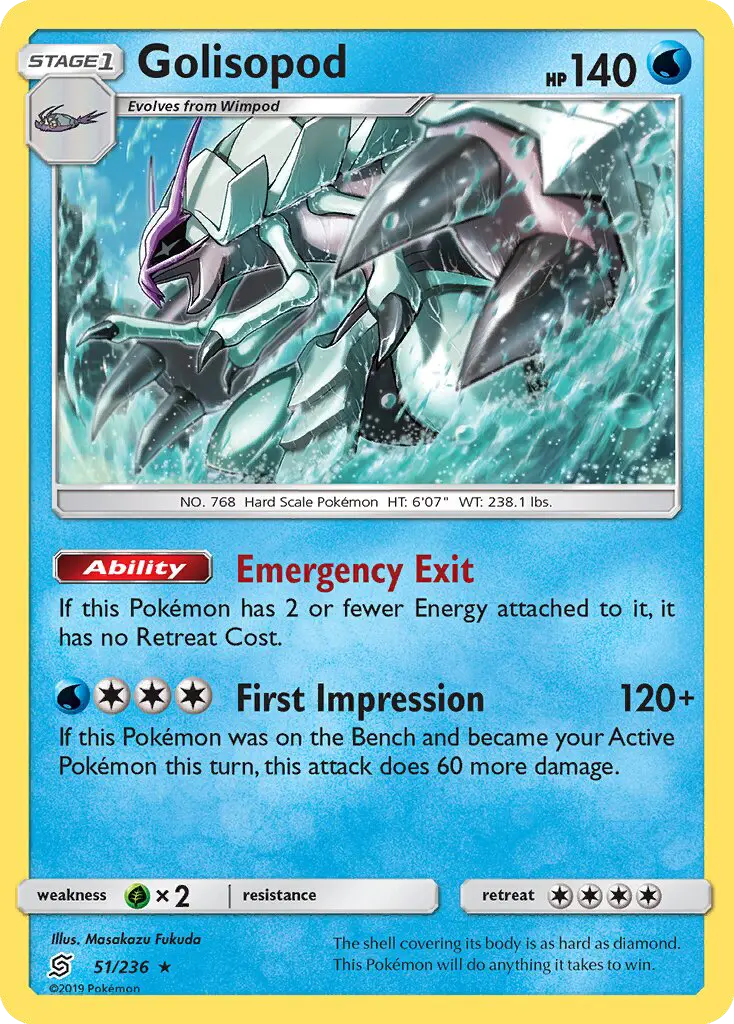 Golisopod 51 card from Unified Minds