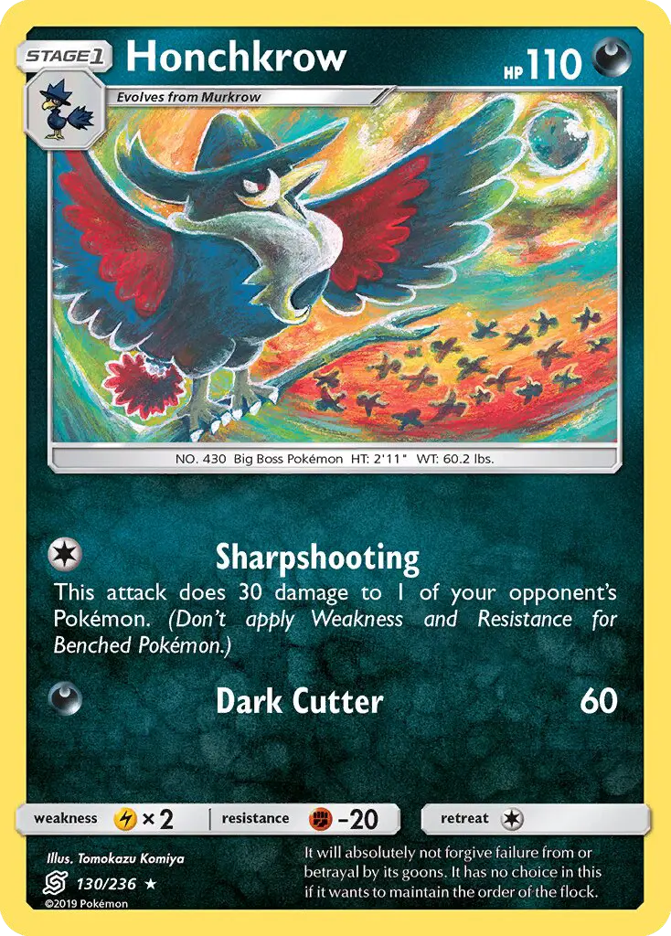 Honchkrow 130 card from Unified Minds