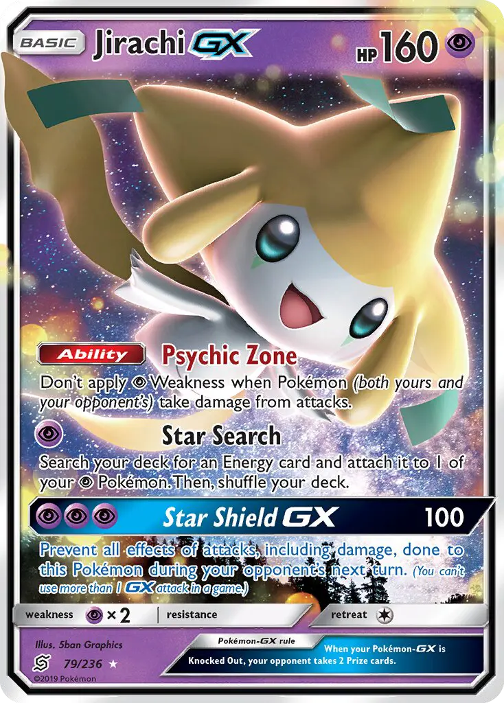 Jirachi-GX 79 card from Unified Minds