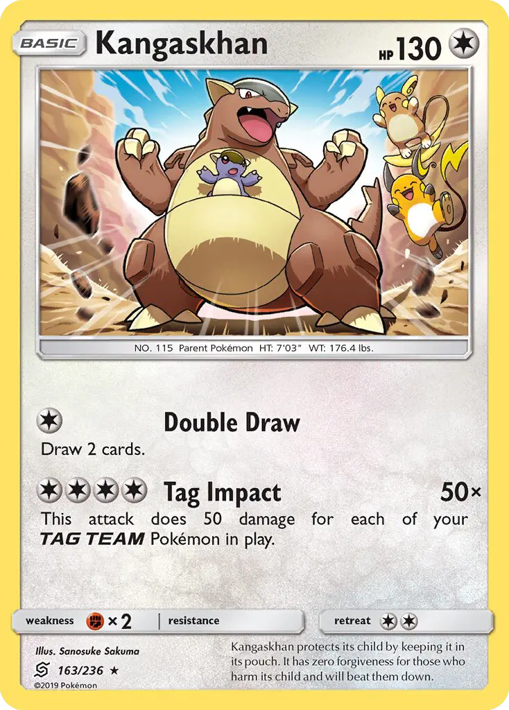Kangaskhan 163 card from Unified Minds