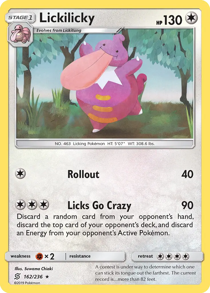 Lickilicky 162 card from Unified Minds