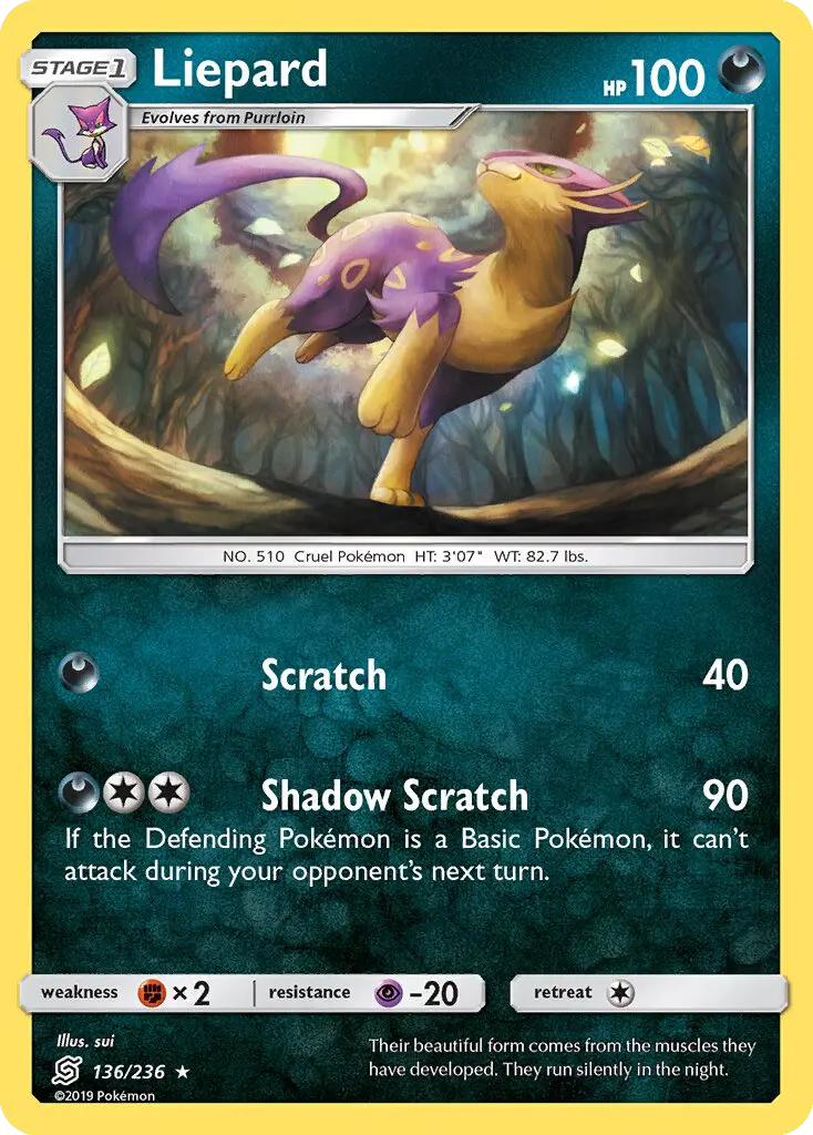 Liepard 136 card from Unified Minds