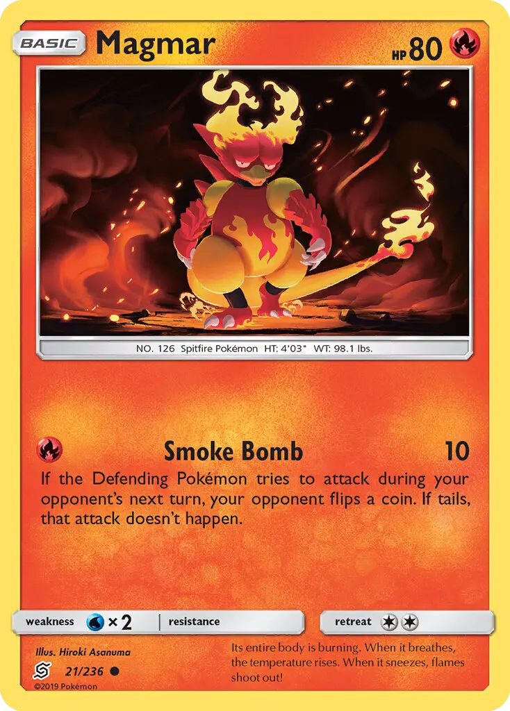 Magmar 21 card from Unified Minds