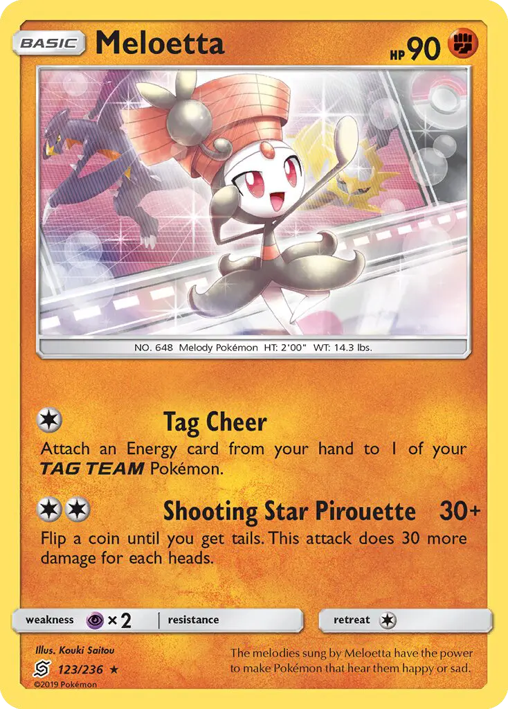 Meloetta 123 card from Unified Minds