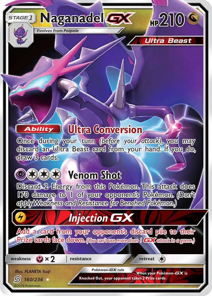 Naganadel-GX 160 — Unified Minds 160, Holofoil finish