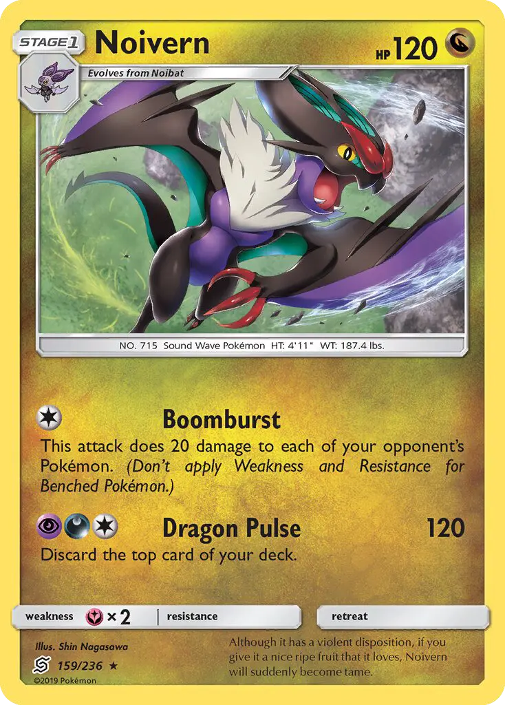 Noivern 159 card from Unified Minds