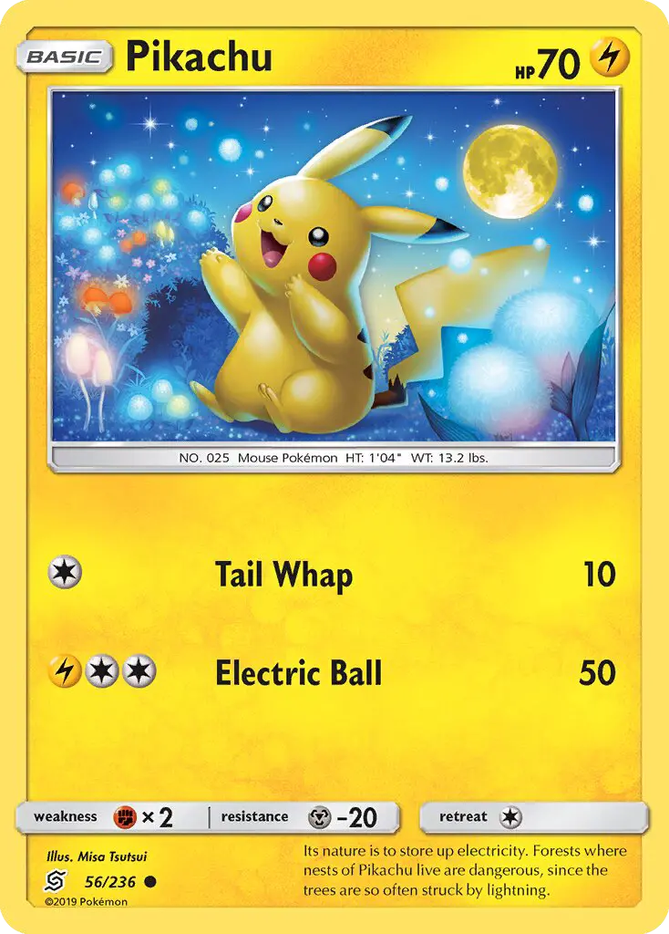 Pikachu 56 card from Unified Minds