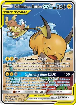 Raichu & Alolan Raichu-GX — Unified Minds 221