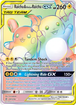Raichu & Alolan Raichu-GX 241 — Unified Minds
