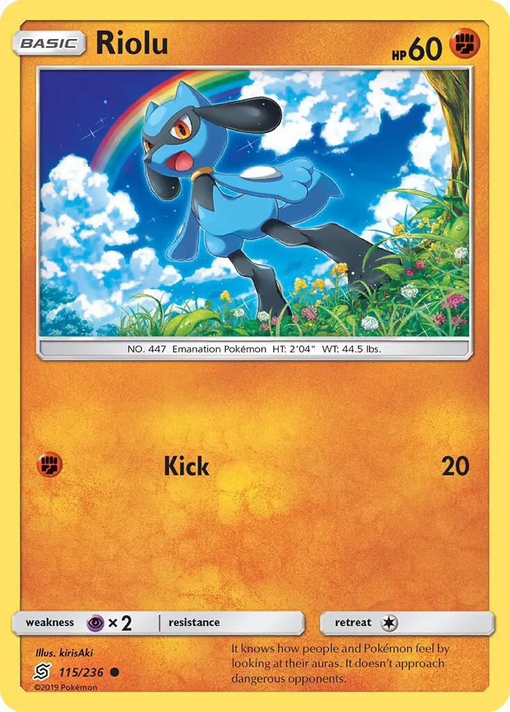 Riolu 115 card from Unified Minds