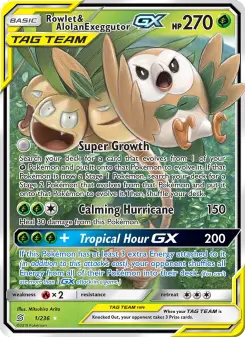 Rowlet & Alolan Exeggutor-GX — Unified Minds #1