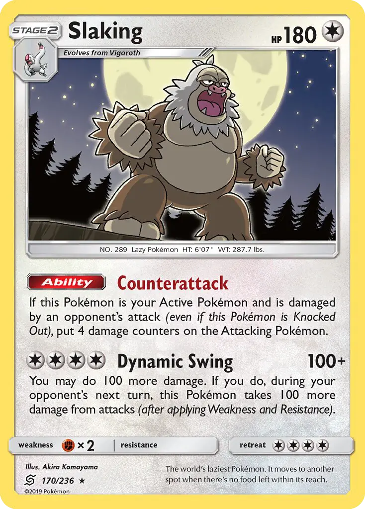 Slaking 170 card from Unified Minds