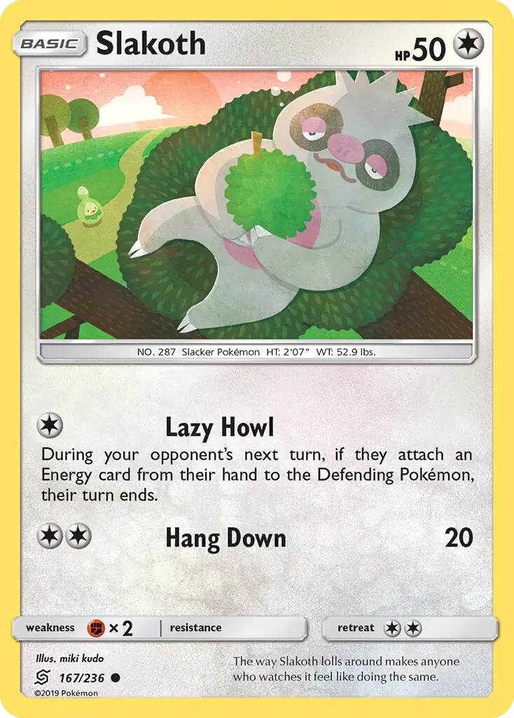 Slakoth 167 card from Unified Minds