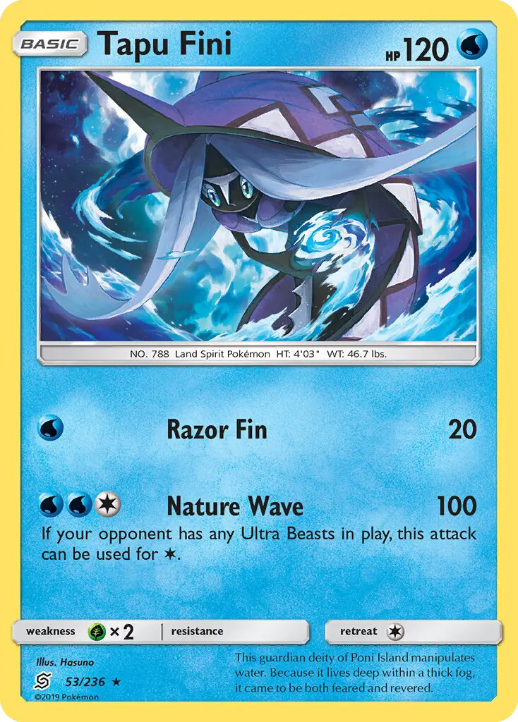 Tapu Fini 53 card from Unified Minds