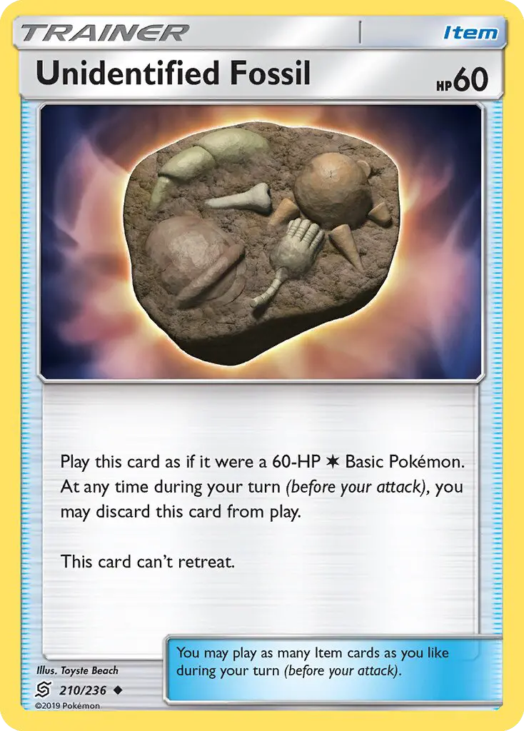 Unidentified Fossil 210 card from Unified Minds