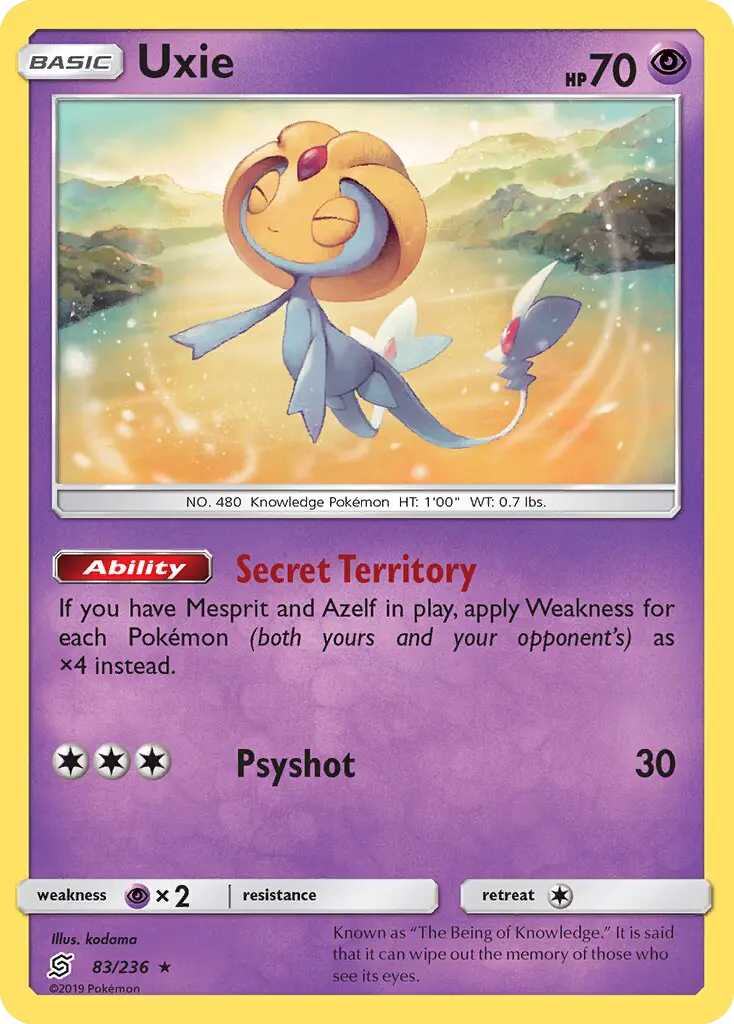 Uxie 83 — Unified Minds 83, Holofoil finish