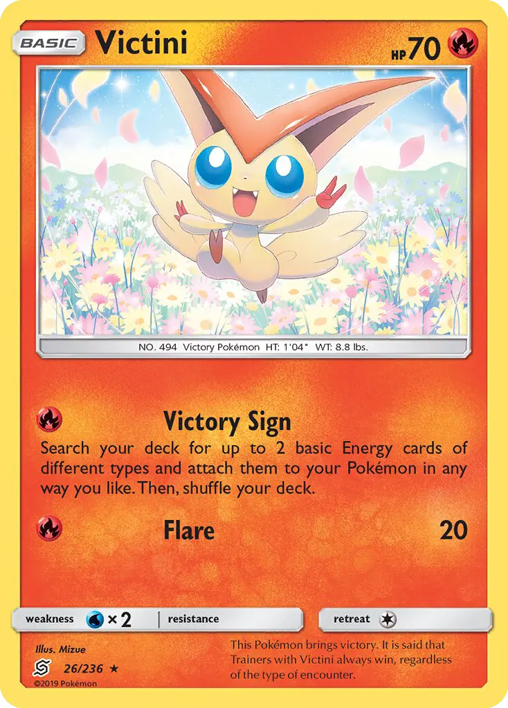 Victini 26 — Unified Minds 26, Holofoil finish
