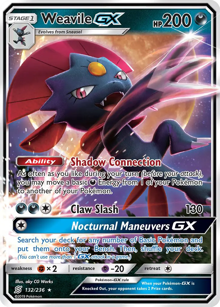 Weavile-GX 132 card from Unified Minds