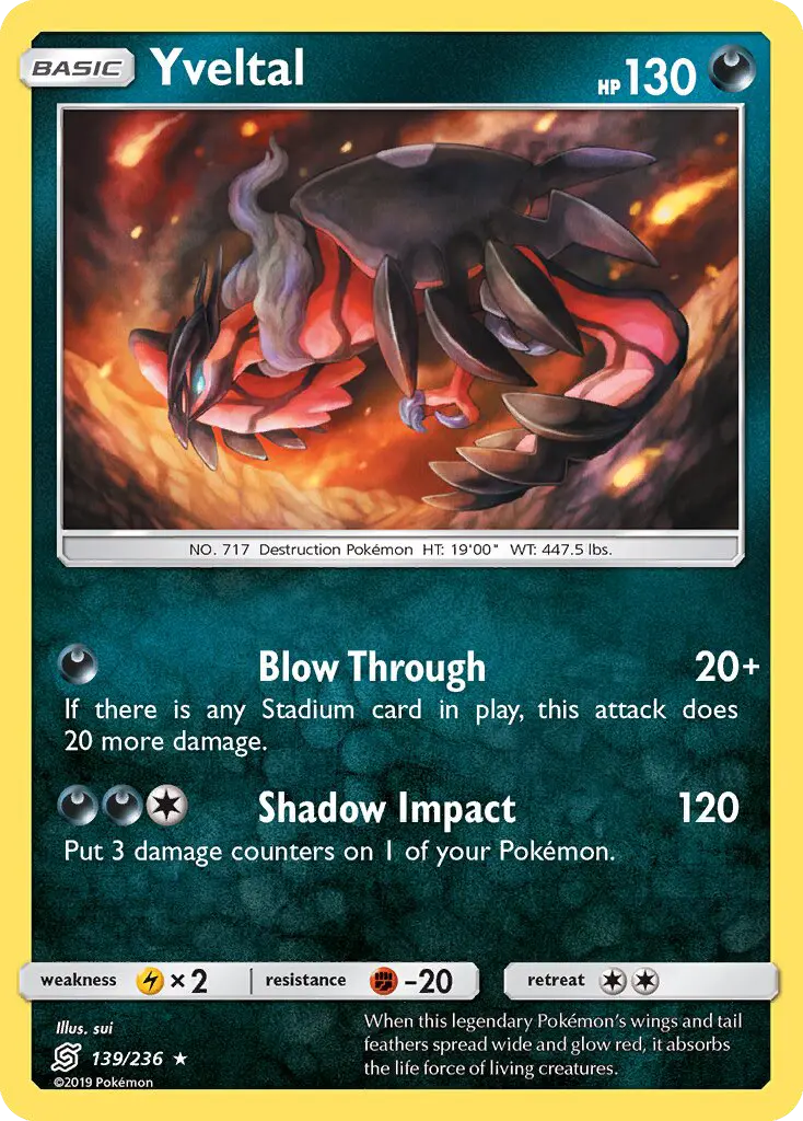 Yveltal 139 card from Unified Minds