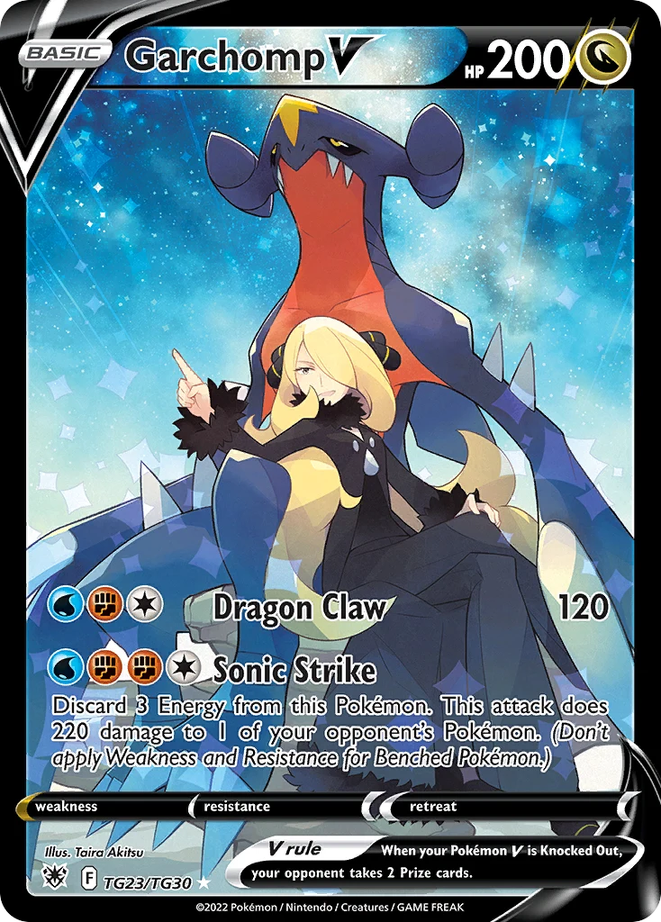 Garchomp V TG23 card from Astral Radiance Trainer Gallery
