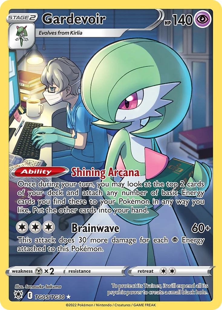 Gardevoir TG05 card from Astral Radiance Trainer Gallery