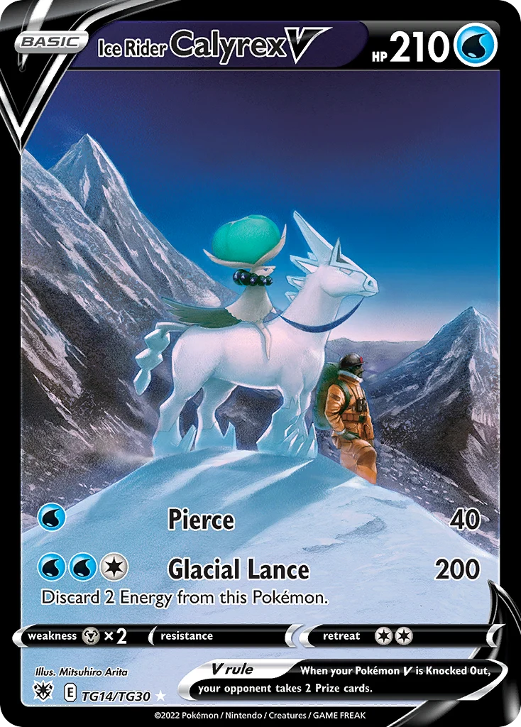 Ice Rider Calyrex V TG14 card from Astral Radiance Trainer Gallery