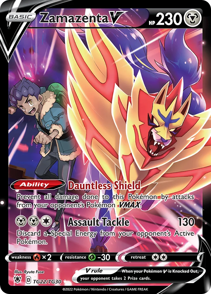 Zamazenta V TG22 — Astral Radiance Trainer Gallery TG22, Holofoil finish