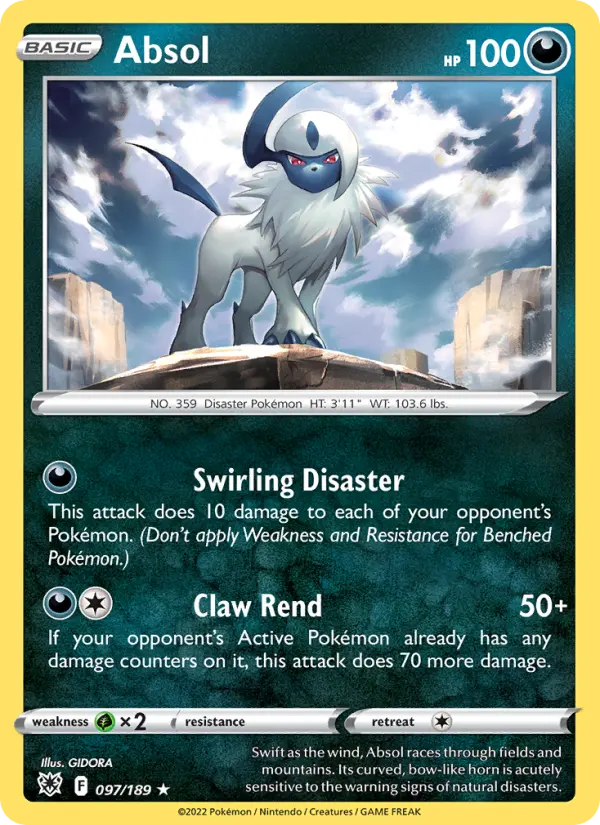 Absol 97 — Astral Radiance 97, Holofoil finish